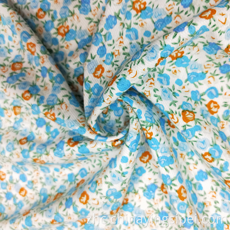 工厂就绪商品小花卉可爱设计棉花印花斜纹斜纹棉花棉斜纹质面料